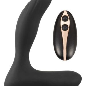 Vibro-Analplug mit 2 Motoren, 7 Vibrationsmodi + Fernbedienung ANOS Schwarz