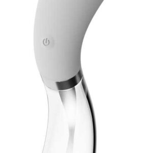 Geschwungener LED Glas-Silikon-Vibrator beidseitig nutzbar mit 10 Vibrationsm...
