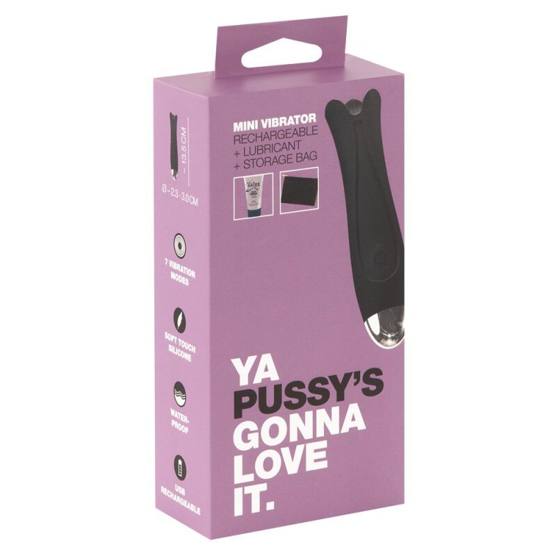 mini vibrator mit gleitgel und aufbewahrungsbeutel