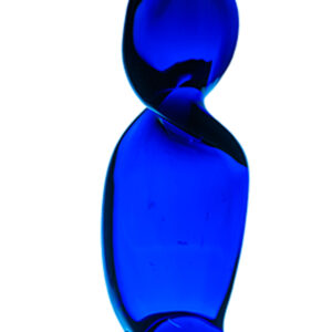 Glasdildo Glas Plug Blauer Korkenzieher
