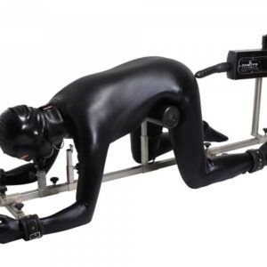 Edelstahl BDSM Bodenpranger Set mit Fickmaschine