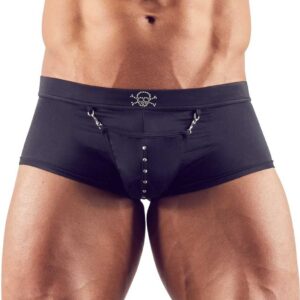 Sexy Pants mit genietetem Totenkopf am Bund Svenjoyment Schwarz