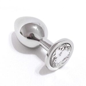 Kleiner Metall-Analplug mit Kristall