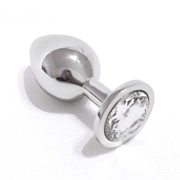 Kleiner Metall-Analplug mit Kristall