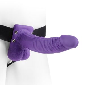 Strap-On hohl mit Hoden 19 x 4 cm