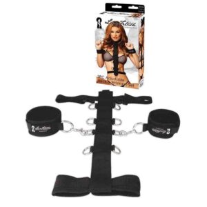 LUX FETISH Fesselset 3 tlg. Nacken- und Bauchgurt, 1 Paar Handfesseln