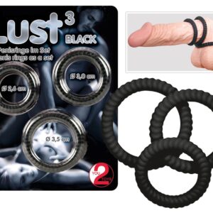 Penisring Trio Set schwarz