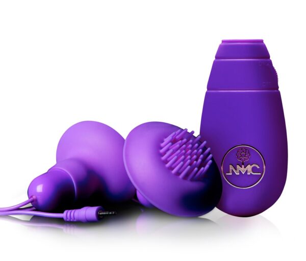Nippelsauger mit Vibration Double Double Lila