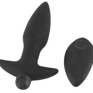 Vibroplug mit entnehmbarer Bullet Black Velvets Schwarz