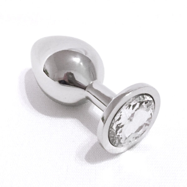 Kleiner Metall-Analplug mit Kristall