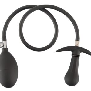 Pump-Analplug mit abnehmbarem Schlauch & Metallkugel Inflatable Plug Schwarz