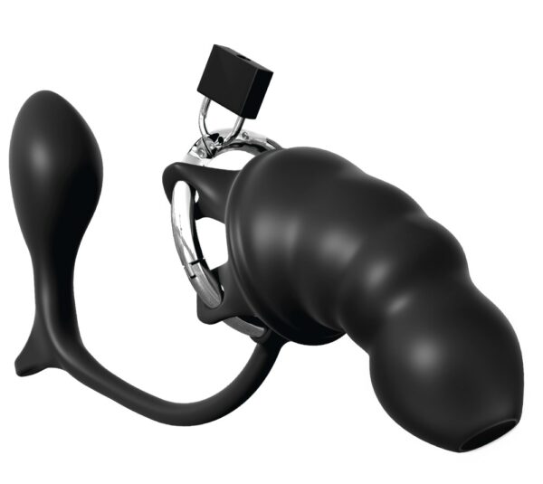 Peniskäfig mit Analplug inklusive 2 Schlüsseln und Einmalschlösser Anal Fantasy ...
