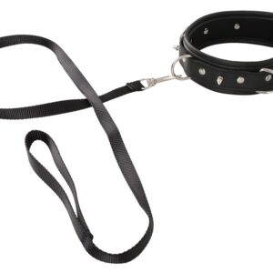 Halsfessel und Leine Vegan Fetish Schwarz
