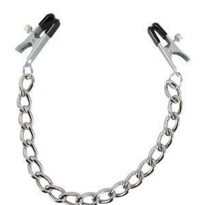 Professional Nippelklemmen mit Metallkette Silber