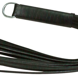 Mini-Peitsche aus Leder Zado Schwarz