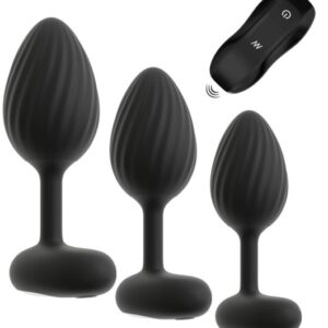 Vibro-Analplug Set mit Fernbedienung