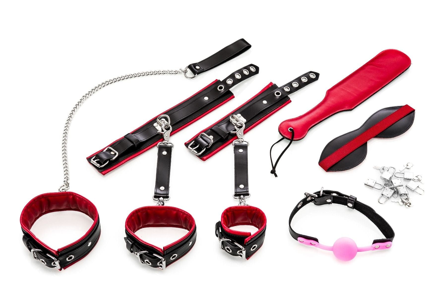 bondage set 11 teilig rot schwarz 1152607206