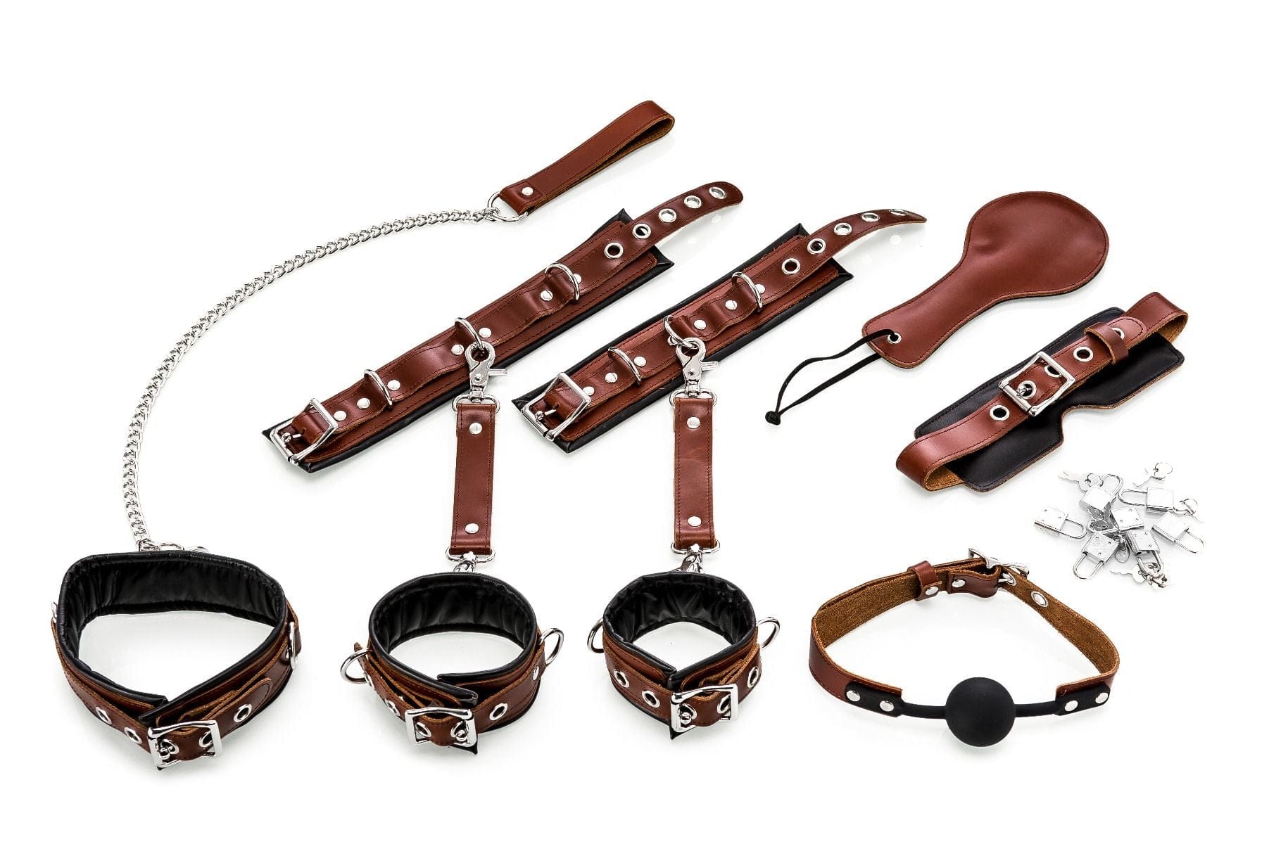 bondage set 8 teilig braun schwarz 1152607204
