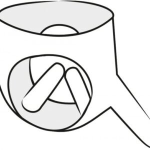 Latex-Slip mit 3fach-Dildo Ø 4 cm