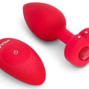 Analplug mit Vibration rot 10,5 x 4 cm