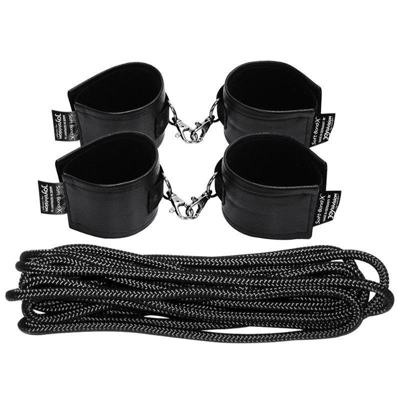 Soft-Leather-Bond-X Fessel-Set ( 8 tlg.) schwarz 1 Soft-Leather-Bond-X Fessel-Set ( 8 tlg.) schwarz