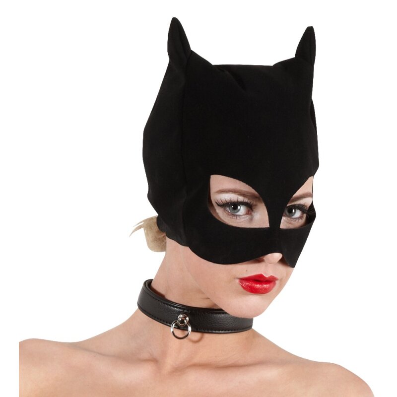 Kopfmaske schwarz Cat Mask 1 Kopfmaske schwarz Cat Mask