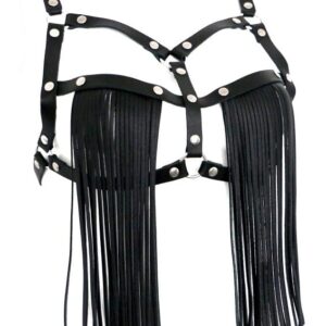 Lederriemen-BH Fransen