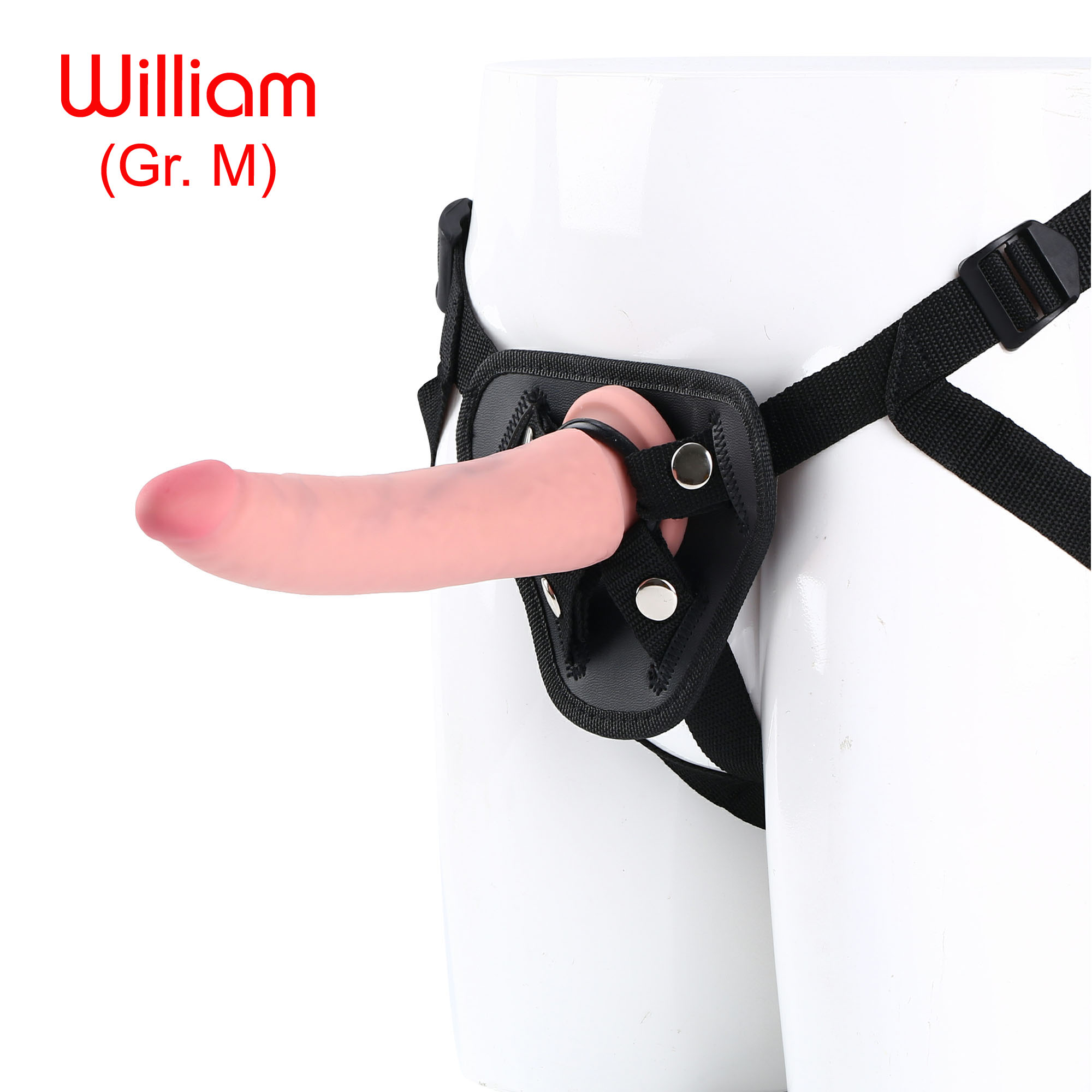 SUPERB Harness mit Realistic Cock William Gr. M 1 SUPERB Harness mit Realistic Cock William Gr. M
