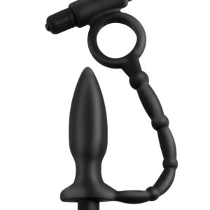 Analplug mit Penisring Vibro 27 x 4 cm