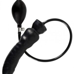 Aufblasbarer Dildo aus schwarzem Latex