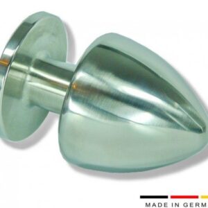 Buttplug aus Edelstahl Ø 80 mm optional Schrift