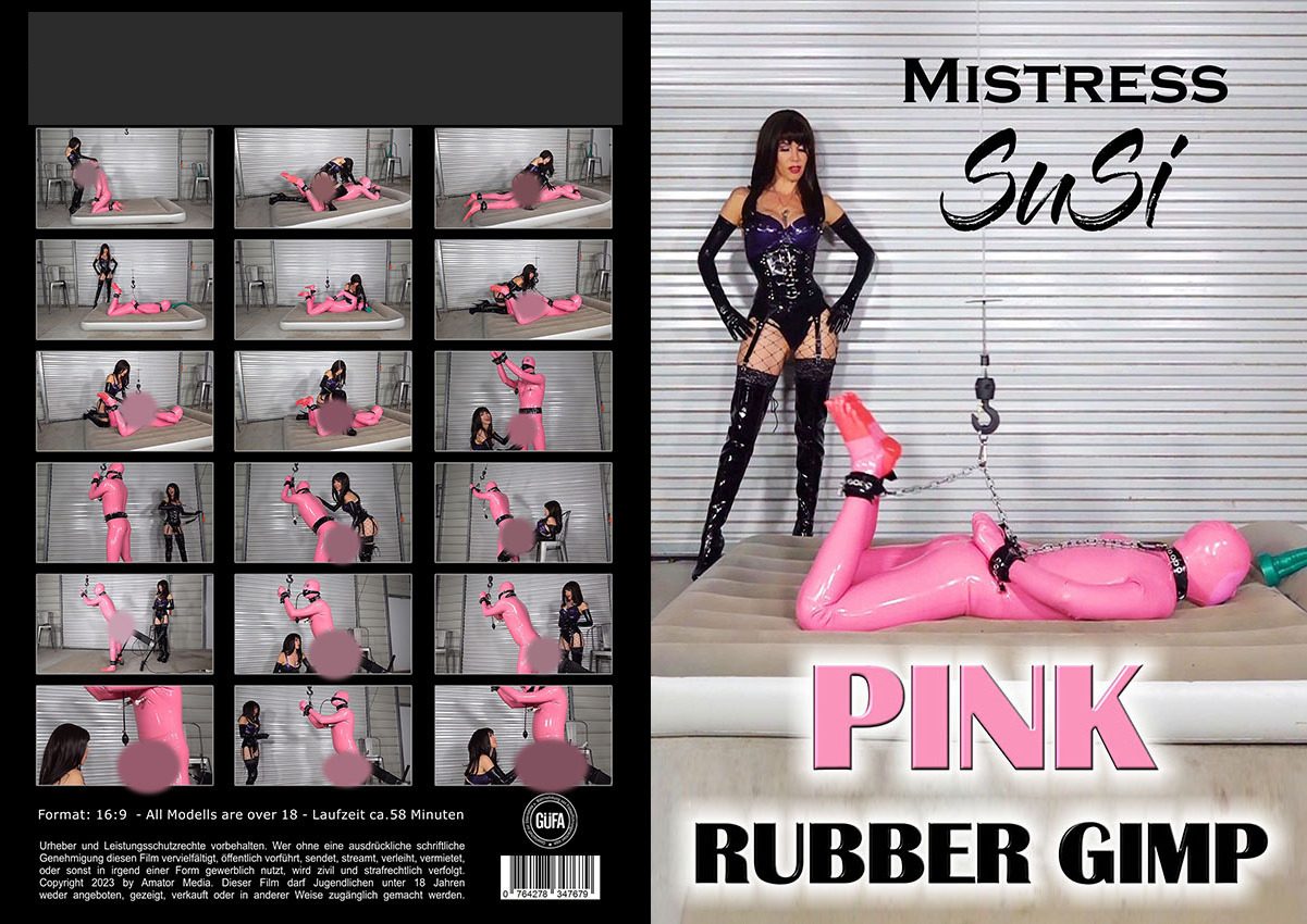 Mistress Susi - Pink Rubber Gimp 1 Mistress Susi - Pink Rubber Gimp