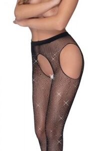 Straps-Strumpfhose mit Glitzer – offen & verführerisch