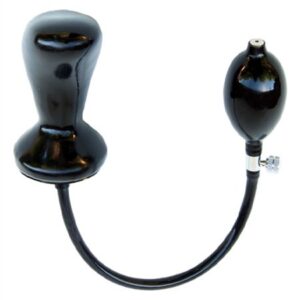 Aufblasbarer G-Plug mit Kern schwarz L