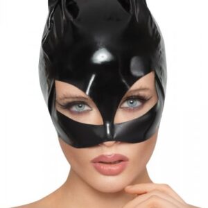 Kopfmaske aus Lack Cat-Look