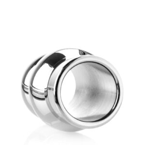 Analplug silberner Tunnel 8,1 x 4 cm