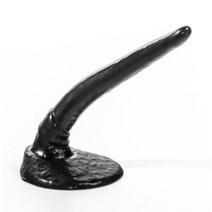 Animaldildo gekrümmter Schweinepenis schwarz 24 x 2,7 cm