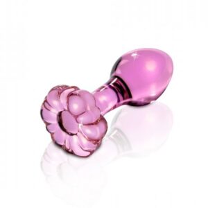 Rosafarbener Analplug aus Glas