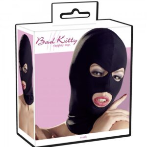 Schwarze, elastische Kopfmaske