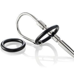 Penisplug schwarzer Ring 11 x 0,8 cm