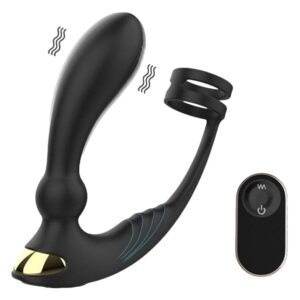 Prostatavibrator mit Penisring 13 x 3,3 cm