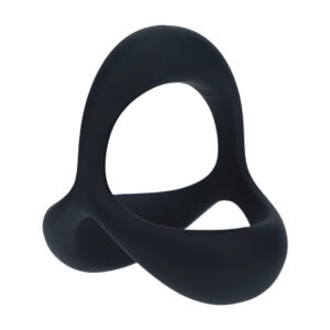 Penisring Tri O Ergo aus Silikon Schwarz