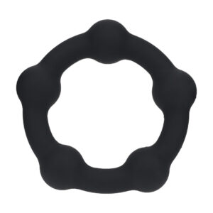 Penisring mit Perlen Schwarz M Ø 3,5 cm