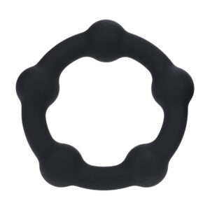 Penisring mit Perlen Schwarz L Ø 4,5 cm