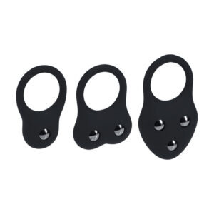 Penisring-Set Training aus Silikon 3-teilig Schwarz S/M/L
