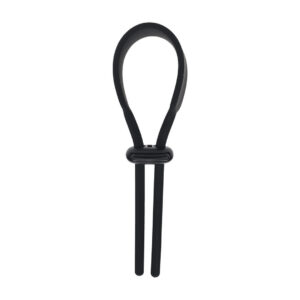 Penisring aus Silikon verstellbar Schwarz