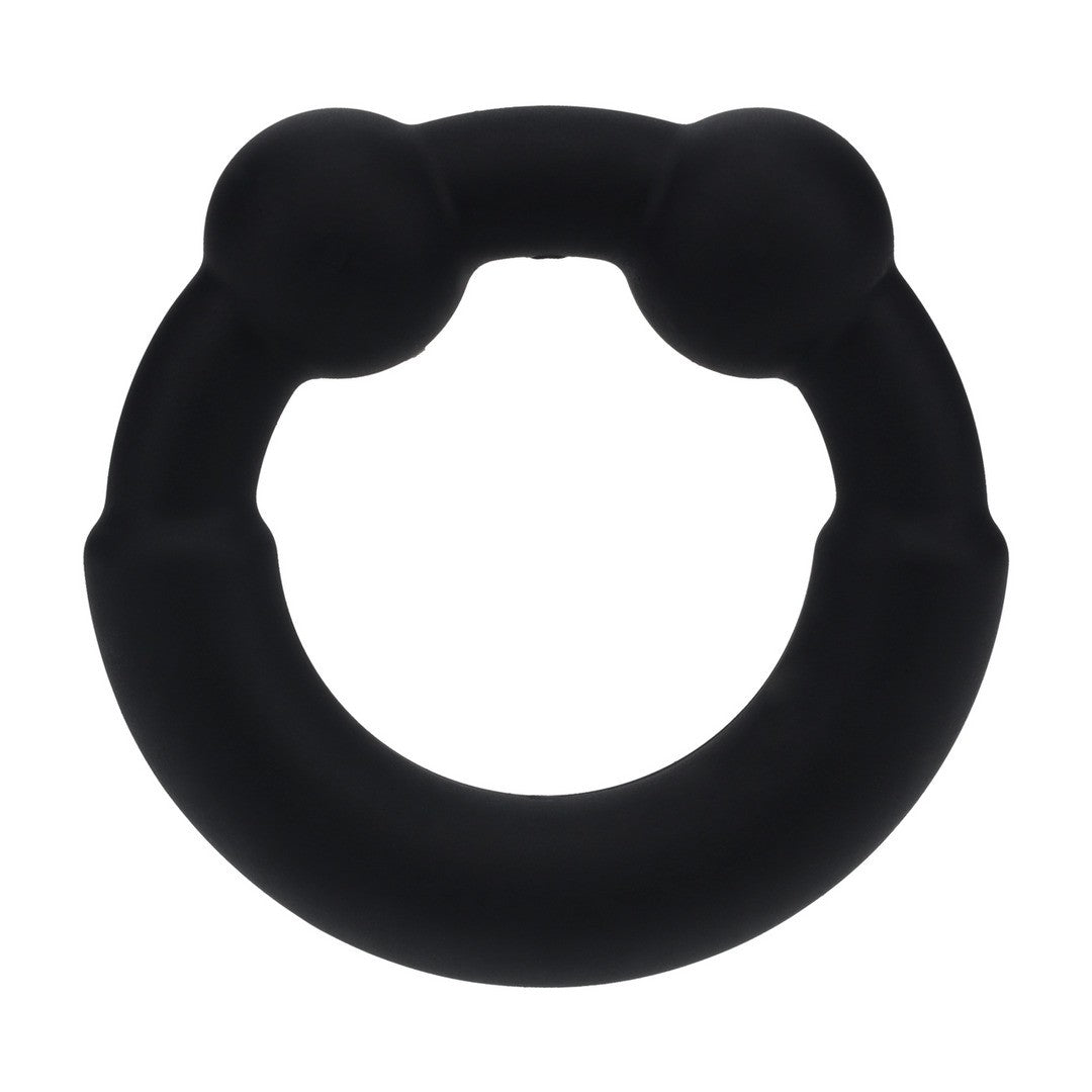 Penisring aus Metall und Silikon Schwarz 1 Penisring aus Metall und Silikon Schwarz