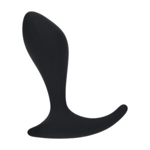 Prostata-Stimulator aus Silikon mit Rillen Schwarz