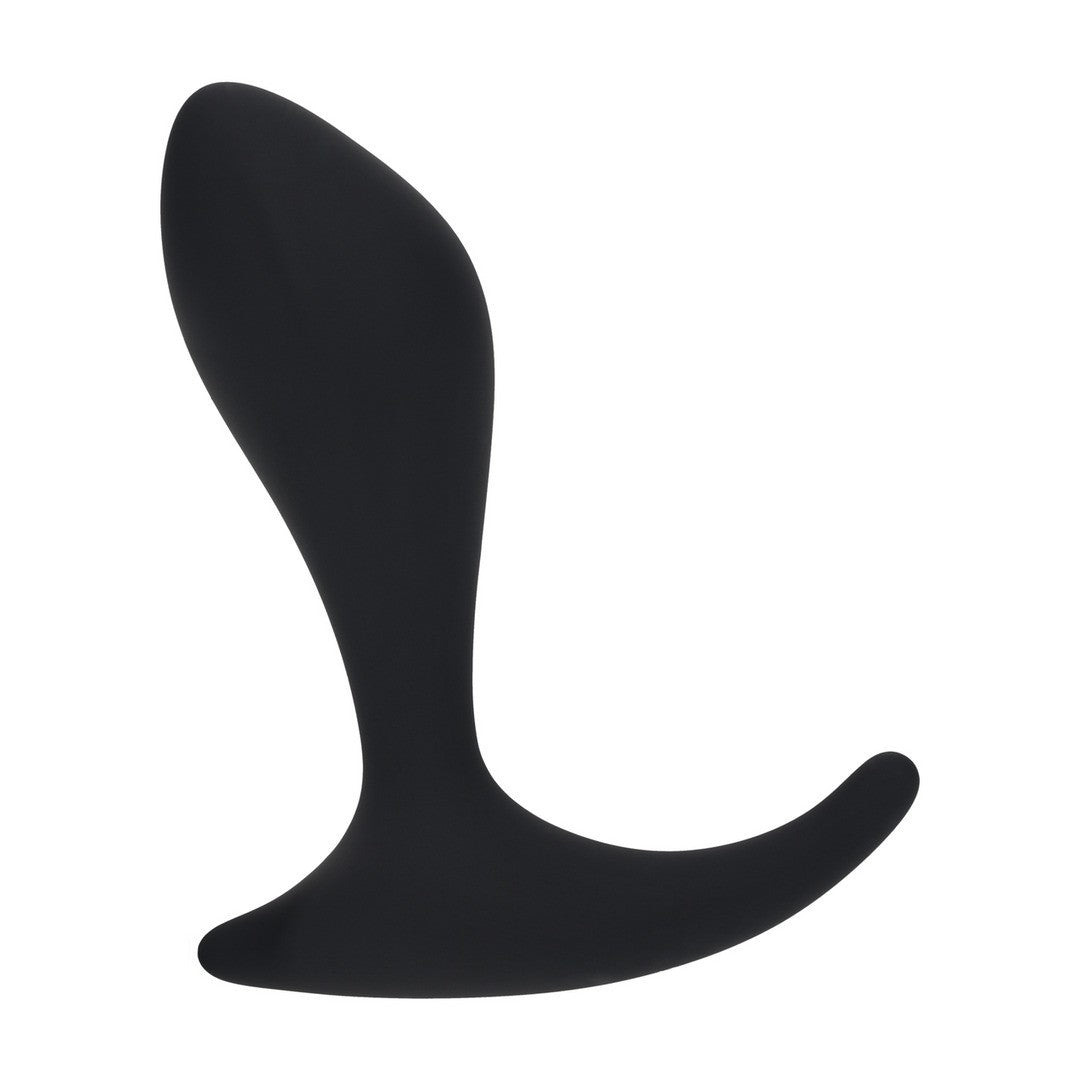 Prostata-Stimulator aus Silikon mit Rillen Schwarz 1 Prostata-Stimulator aus Silikon mit Rillen Schwarz