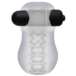 Masturbator-Sleeve GoodHead Helping Head Pro mit Vibration Transparent 7,6 cm